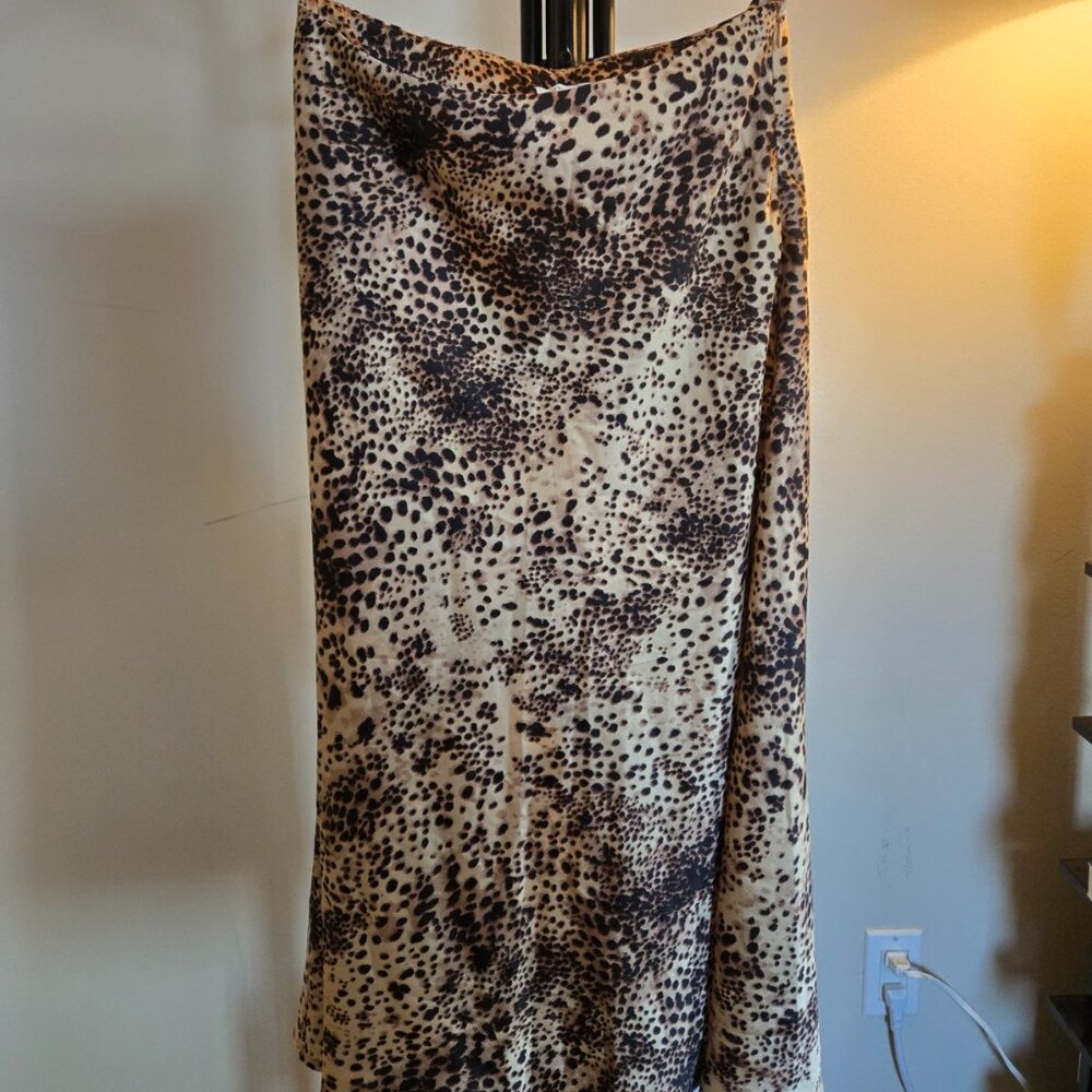 Cotton Candy LA Leopard Print Midi Skirt | Size Small